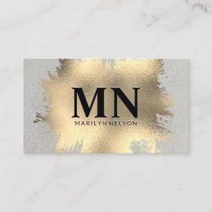 Goldfolie mit Chic Monogram gespült Visitenkarte