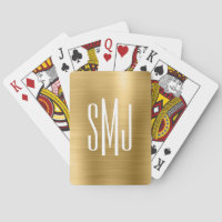 Goldfolie mit drei Buchstaben Monogram