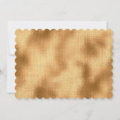 Goldfolie mit Einladung zur Hochzeit im offenen He (Rückseite)