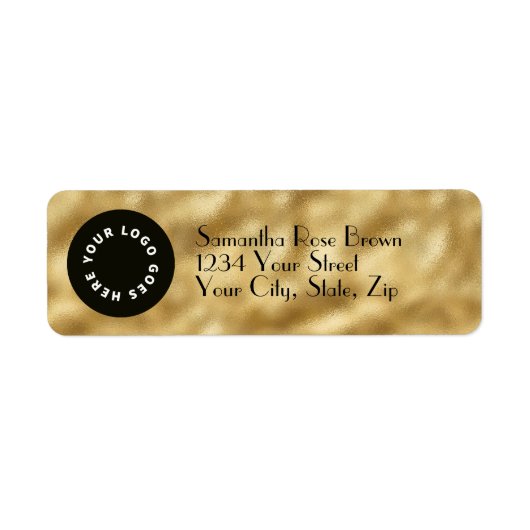 Goldfolie mit Logo-Rücksendeadresse (Vorne)