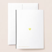 Goldfolie mit mit Monogramm Hochzeit Folienkarte (Rückseite mit Umschlag)