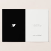 Goldfolie mit mit Monogramm Hochzeit Folienkarte (Innenseite)