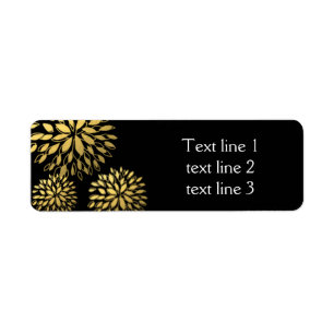 Goldfolie Moderne Florale Hochzeits-Adressetikette