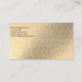 Goldfolie | Modisches Lux-Dreieck-Muster Visitenkarte (Rückseite)