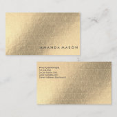 Goldfolie | Modisches Lux-Dreieck-Muster Visitenkarte (Vorne/Hinten)