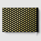 Goldfolie Mr. und Mrs. typografisch schwarze Hochz Gästebuch (Rückseite)