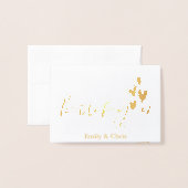 Goldfolie | Niedliches kalligraphisches Foto Viele Folienkarte (Vorderseite mit Umschlag)