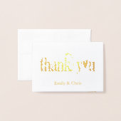 Goldfolie | Niedliches kalligraphisches Foto Viele Folienkarte (Vorderseite mit Umschlag)