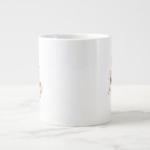 Goldfolie Nummer 1 Hubby Typografy Monogram Jumbo-Tasse (Vorderseite)