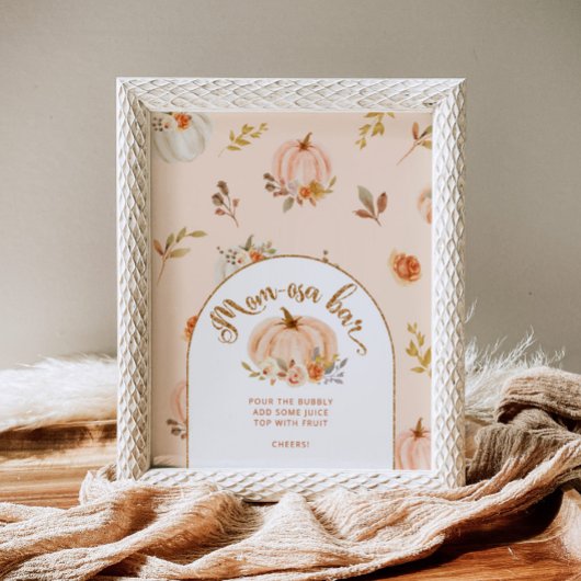 Goldfolie Orangenkürbis Mama-osa-Bar Poster