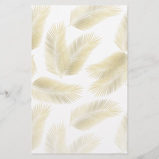 Goldfolie Palm Blätter Muster Briefpapier (Vorderseite)
