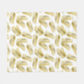 Goldfolie Palm Blätter Muster Fleecedecke (Vorderseite (Horizontal))