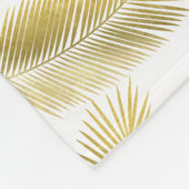 Goldfolie Palm Blätter Muster Fleecedecke (Ecke)