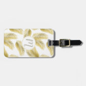 Goldfolie Palm Blätter Muster Gepäckanhänger (Vorderseite horizontal)