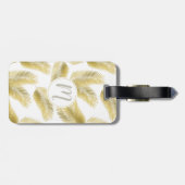 Goldfolie Palm Blätter Muster Gepäckanhänger (Rückseite horizontal)