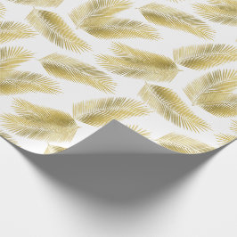 Goldfolie Palm Blätter Muster Geschenkpapier