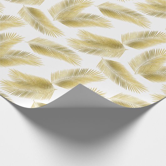 Goldfolie Palm Blätter Muster Geschenkpapier (Ecke)