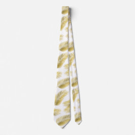 Goldfolie Palm Blätter Muster Krawatte