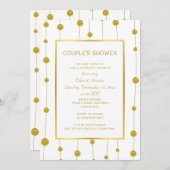 Goldfolie Perlen Moderne Brautdusche Einladung (Vorne/Hinten)