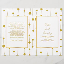 Goldfolie Perlen Modernes Hochzeitsprogramm