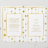 Goldfolie Perlen Modernes Hochzeitsprogramm (Vorne/Hinten)