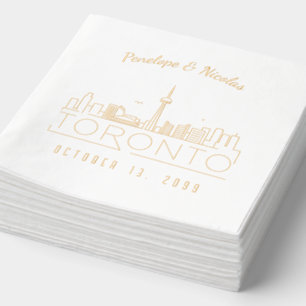 Goldfolie Personalisiert Toronto Wedkins Servietten Mit Folie