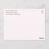 Goldfolie Pink Wasserfarben Save the Date Postkarte (Rückseite)