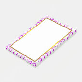 Goldfolie Pink Zickzack Zigzag Muster Post-it Klebezettel (angewinkelt)