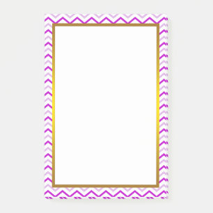 Goldfolie Pink Zickzack Zigzag Muster Post-it Klebezettel