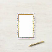 Goldfolie Pink Zickzack Zigzag Muster Post-it Klebezettel (Auf Schreibtisch)
