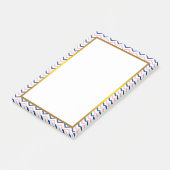 Goldfolie Pink Zickzack Zigzag Muster Post-it Klebezettel (angewinkelt)