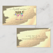Goldfolie Pinselstrich Sparkle Nail Polnisch Visitenkarte (Vorne/Hinten)
