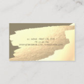 Goldfolie Pinselstrich Sparkle Nail Polnisch Visitenkarte (Rückseite)