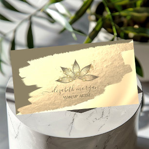 Goldfolie-Pinselstrich-Sparkling Lotus Visitenkarte