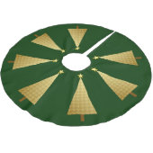 Goldfolie Polyester Weihnachtsbaumdecke (Schrägansicht)