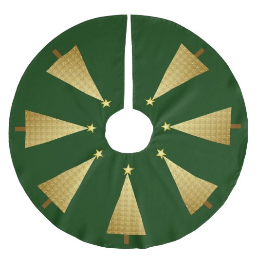Goldfolie Polyester Weihnachtsbaumdecke (Vorderseite)