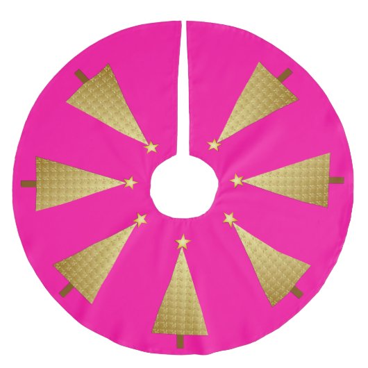 Goldfolie Polyester Weihnachtsbaumdecke (Vorderseite)