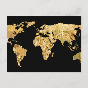 Goldfolie Postkarte