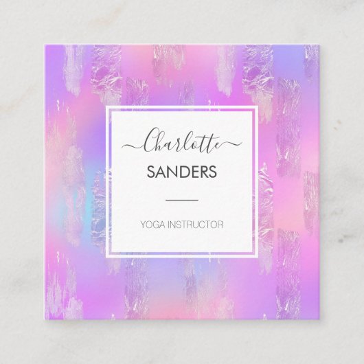 Goldfolie Quadratische Visitenkarte (Vorderseite)