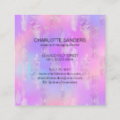 Goldfolie Quadratische Visitenkarte (Rückseite)