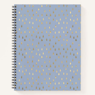 Goldfolie-Regentropfen-Muster-Notizbuch Notizblock