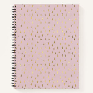 Goldfolie-Regentropfen-Muster-Notizbuch Notizblock