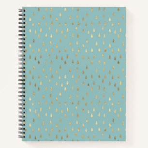 Goldfolie-Regentropfen-Muster-Notizbuch Notizblock