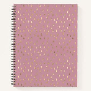 Goldfolie-Regentropfen-Muster-Notizbuch Notizblock