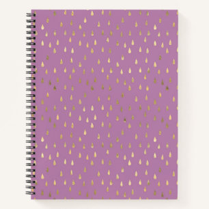 Goldfolie-Regentropfen-Muster-Notizbuch Notizblock