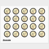 Goldfolie Runder Aufkleber (Blatt)