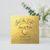 Goldfolie Save the Date (Stehend Vorderseite)