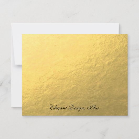 Goldfolie Save the Date Einladung (Rückseite)