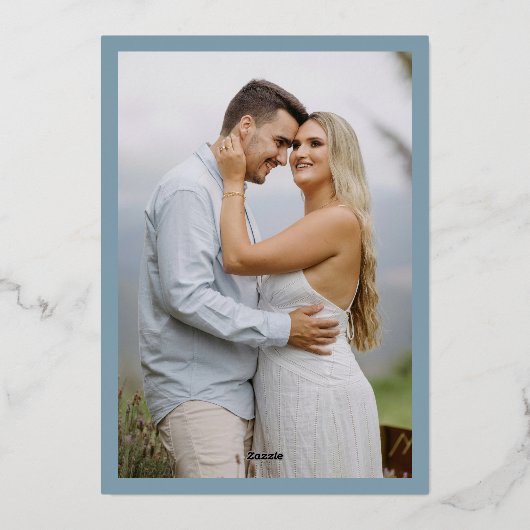 Goldfolie Save the Date Moderne Einladungskarte Folieneinladung (Rückseite)