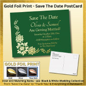 Goldfolie Save The Date Postkarte